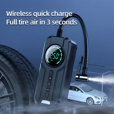 Tire Inflator Portable Air Compressor, Air Pump for Car Tires with LCD Display, 150PSI Digital Pressure Gauge, 3X Faster Inflation with Emergency LED Light for Cars, Motorcycle, Bike, Ball