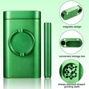 Aluminum Storage Case Mini Grinder All-in-one, Portable Storage Box Grinder for Travel