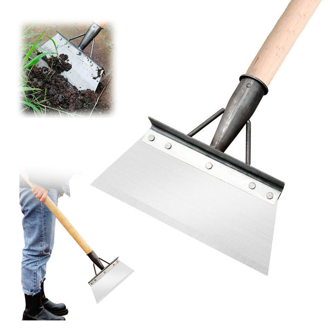 Multifunctional Cleaning Shovel, Square Garden Spade Shovel - Manganese Steel Flat Shovel Not Include Pole, 8-12