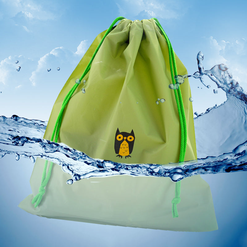 BINGONE Set of 5 Waterproof Drawstring Bag PE Plastic Folding Sport Home  Travel Storage Use : : Sports & Outdoors