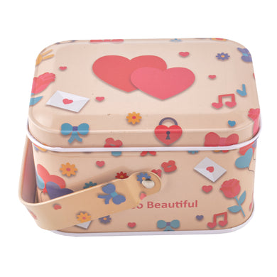 bingone Mini Iron Tin Box Jewelry Cards Coin Storage Bags Case Candy Box,Beautiful Decorative Tin Box Gift Set